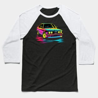 BMW E30 - Rainbow Baseball T-Shirt